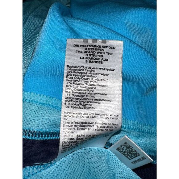 Addias Climacool top with mesh on neckline blue size large - Picture 9 of 11